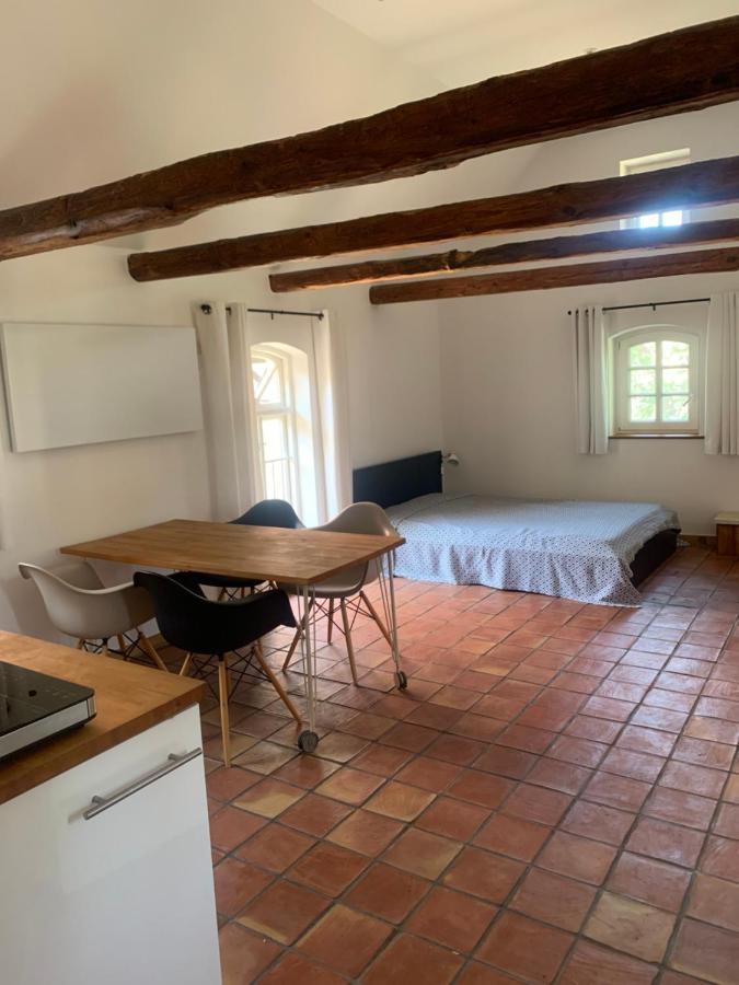 Studio Auf Denkmalgeschuetztem Dreiseithof In Hoefgen Bei Grimma Hofgen  Bagian luar foto